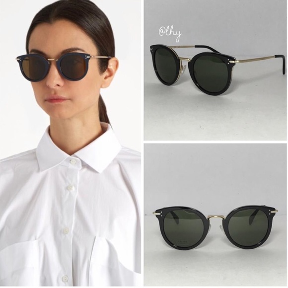 Celine Accessories - ❌SOLD❌ CELINE ROUND FRAME LEA SUNGLASSES